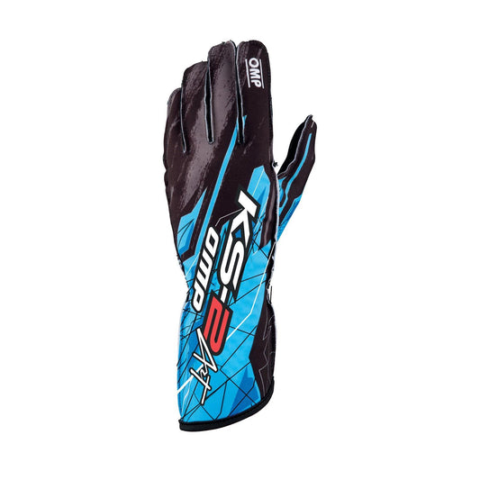 OMP KS-2 ART Karting Gloves Blue - Rental Sports