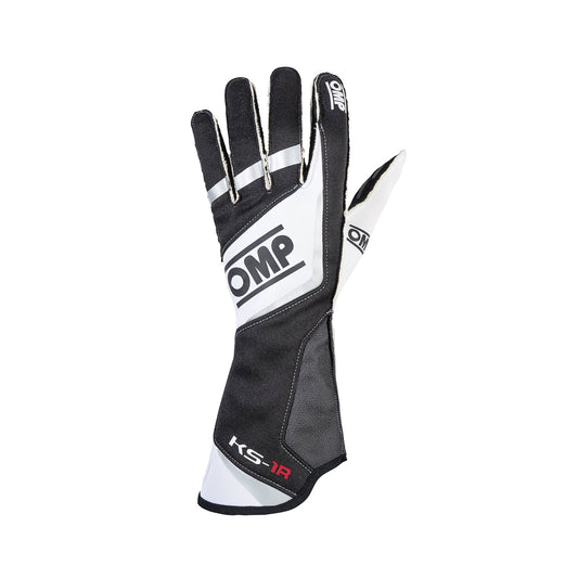 OMP Racing KS-1R Kating Gloves Black/White/Silver