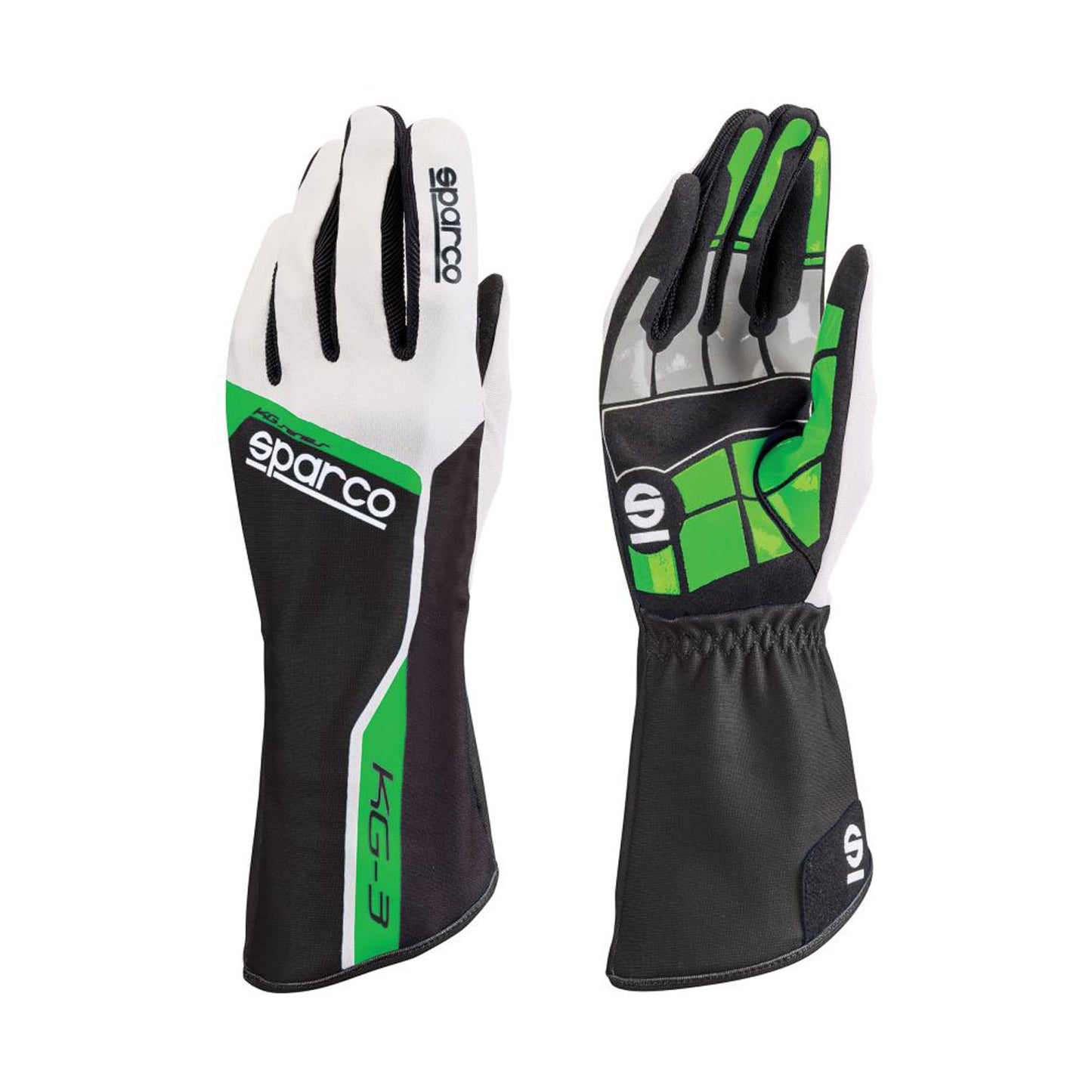 Sparco Track KG-3 Kart Gloves Black/Green